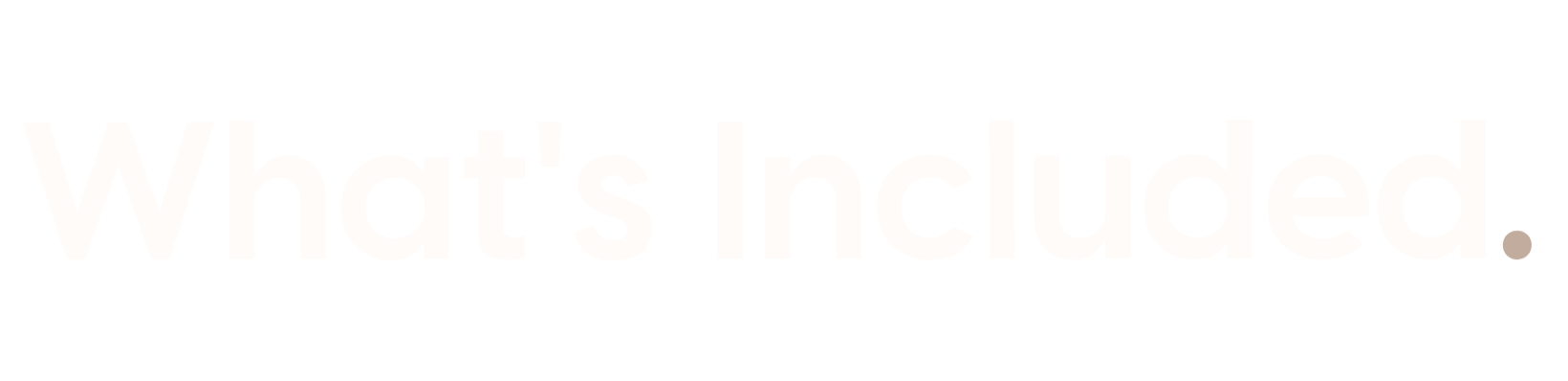 Whats included